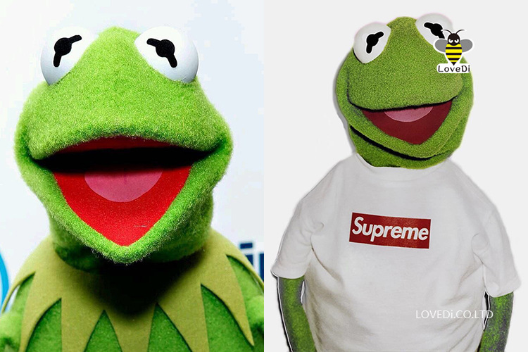 supreme kermit 青蛙玩偶 sup box logo毛绒玩具汽车公仔