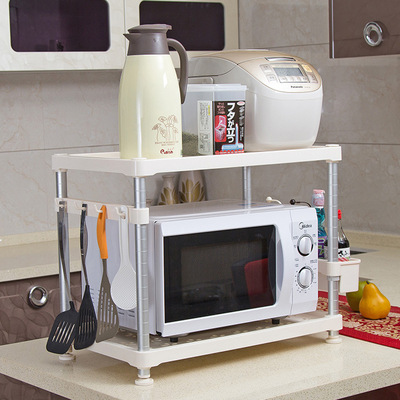 日本 双层厨房置物架 2层微波炉架子置物架 厨具整理架烤箱架