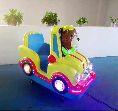 超级热销款玻璃钢烤漆熊开车投币摇摆机 摇摇车 溜溜车 厂家直销