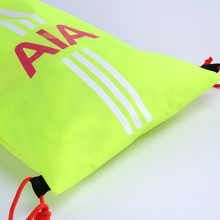 定做210d涤纶运动拉绳双肩背袋广告促销宣传环保涤纶束口