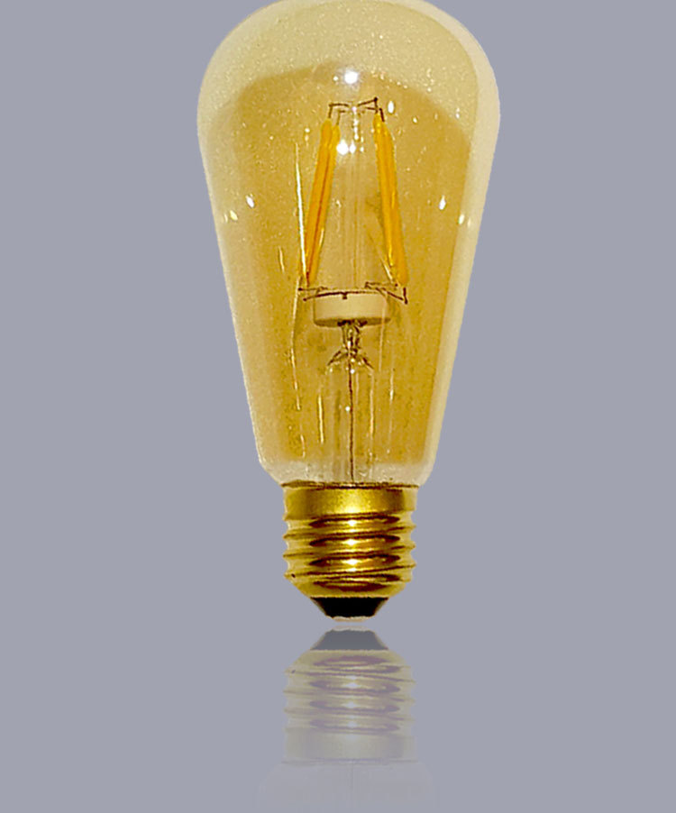 爱迪生led灯丝灯泡 st64短灯丝灯泡 led爱迪生复古灯泡琥珀色