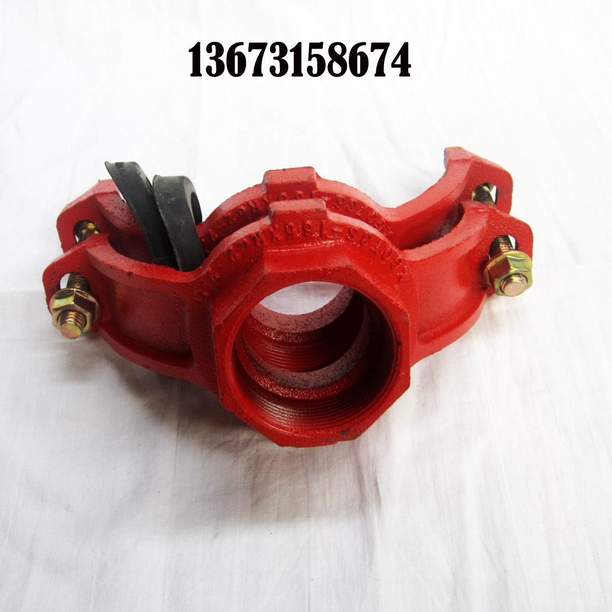 批发沟槽管件消防管件沟槽机械四通3rr型螺纹支口机械三通