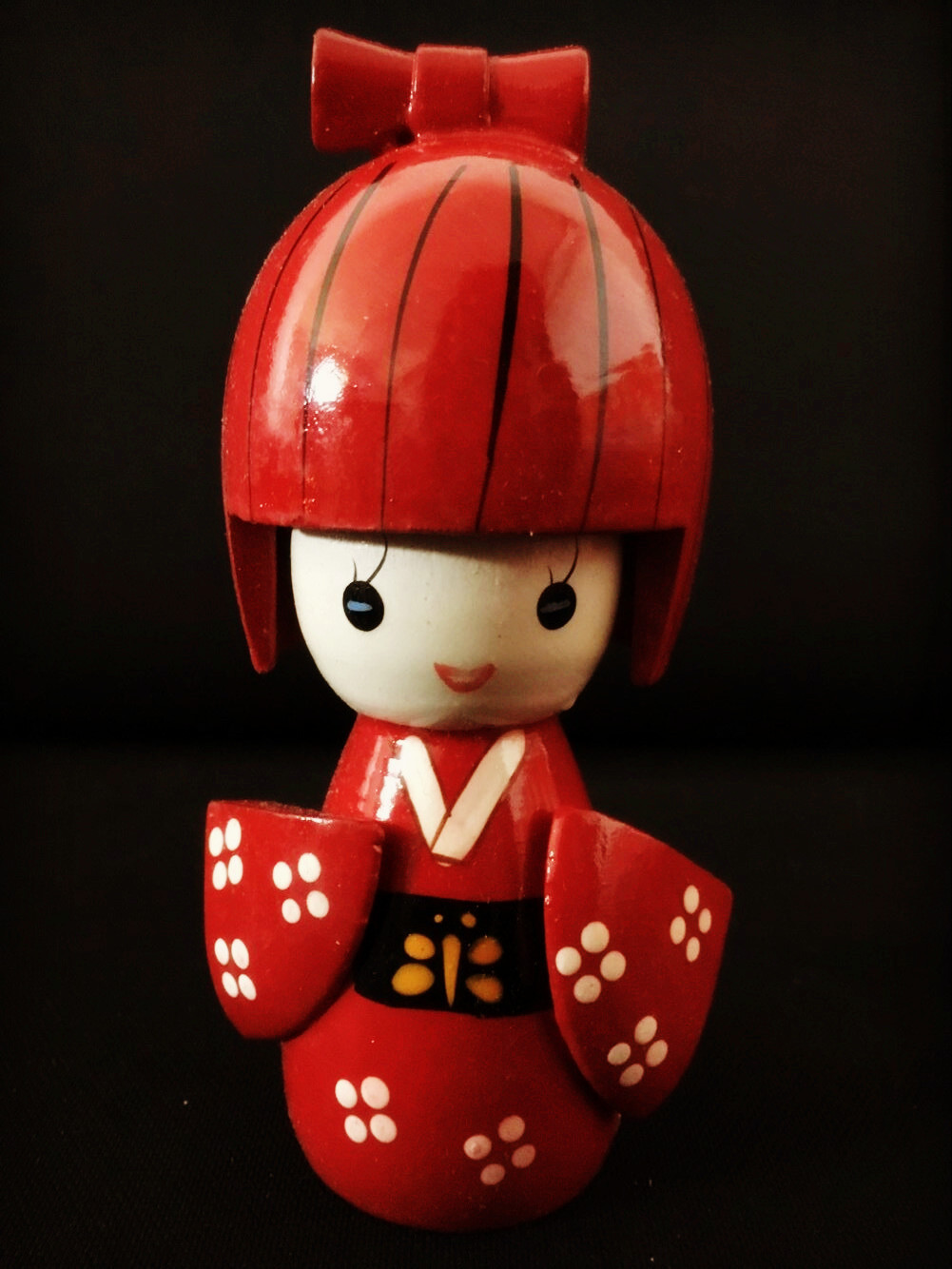 热销 精装好日本娃娃/装饰烤漆木质工艺品/摆件木偶娃娃摆件