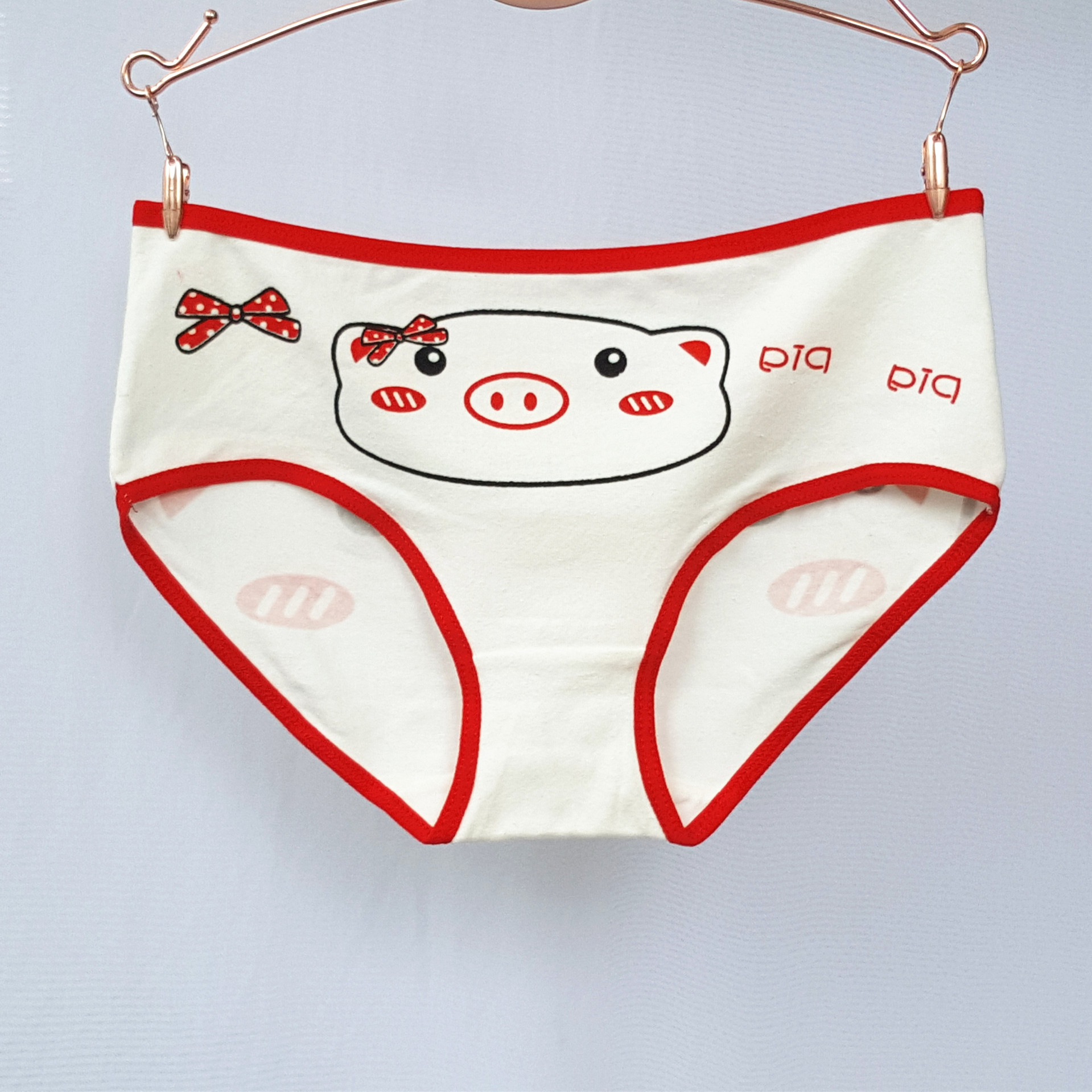 特价清仓1-2元 少女纯棉印花内裤 全棉卡通小猪圆点蝴蝶结三角裤