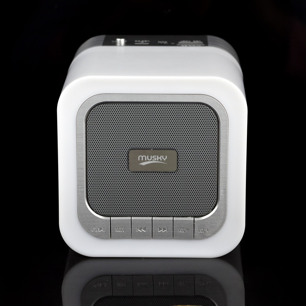 新款musky带灯无线蓝牙音箱音响触摸led夜灯闹钟蓝牙客厅低音炮