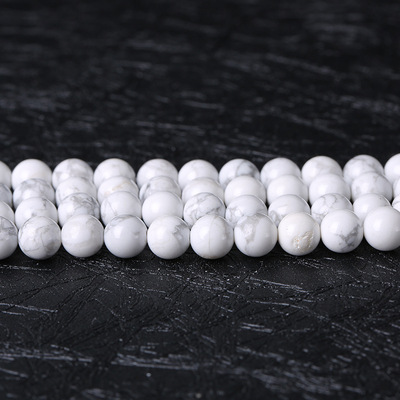 专柜东海货源半成品合成白松石圆珠手工diy配饰配件散珠厂商直销