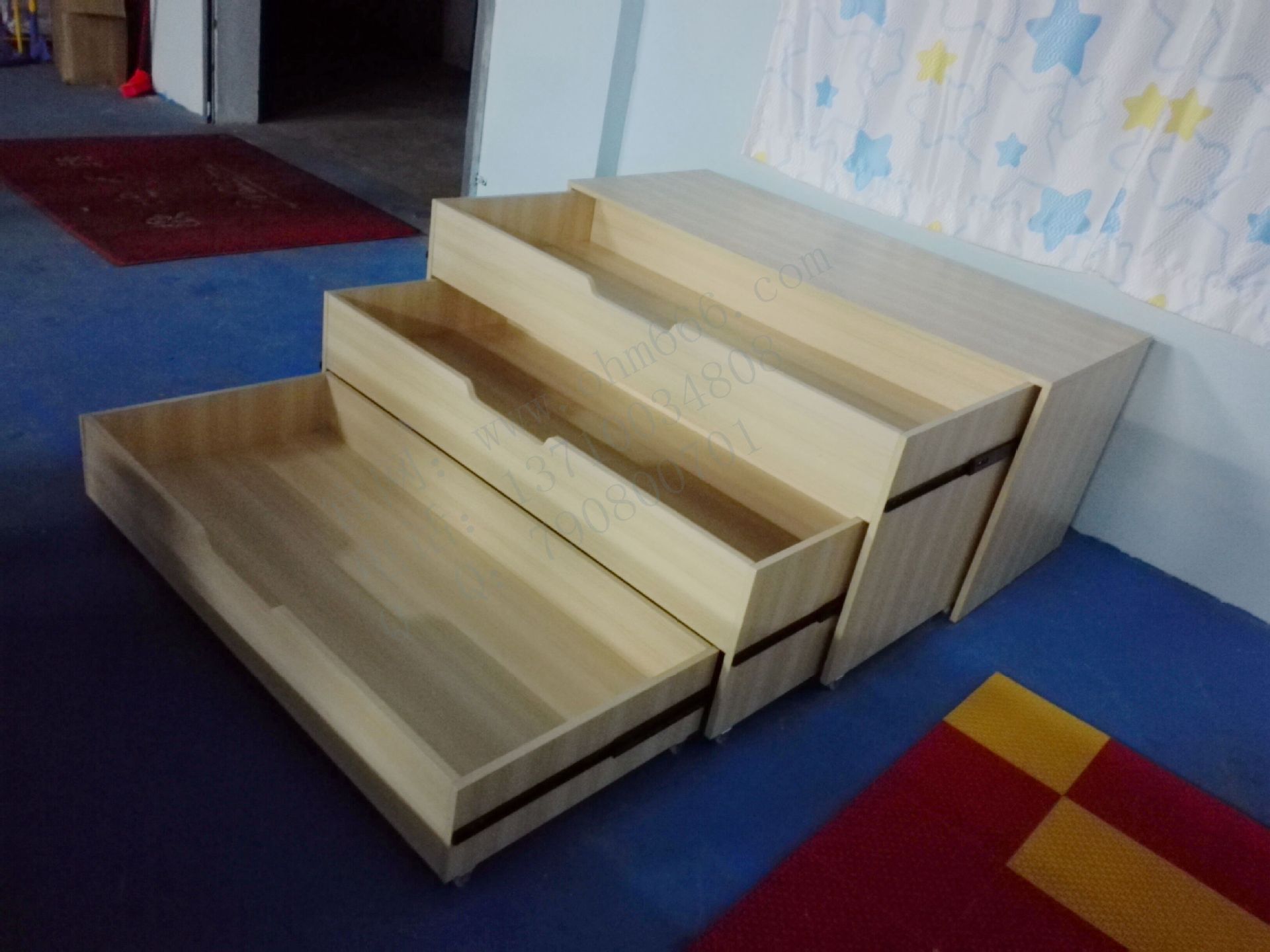 厂家批发幼儿园专用午睡拖管床 四层推拉床 儿童抽屉床学生午休床