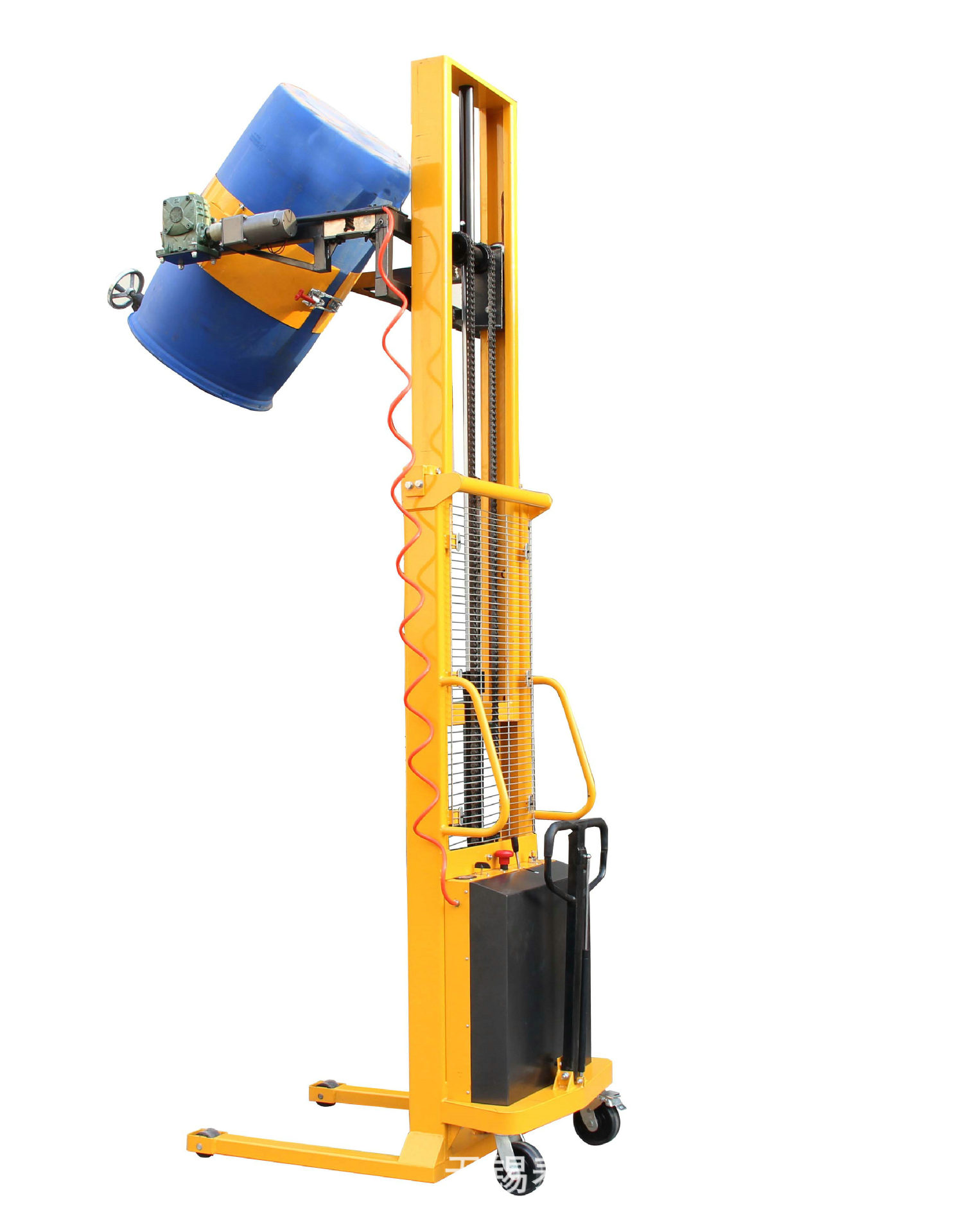 yl450a多功能电动油桶翻转车(2节门架)