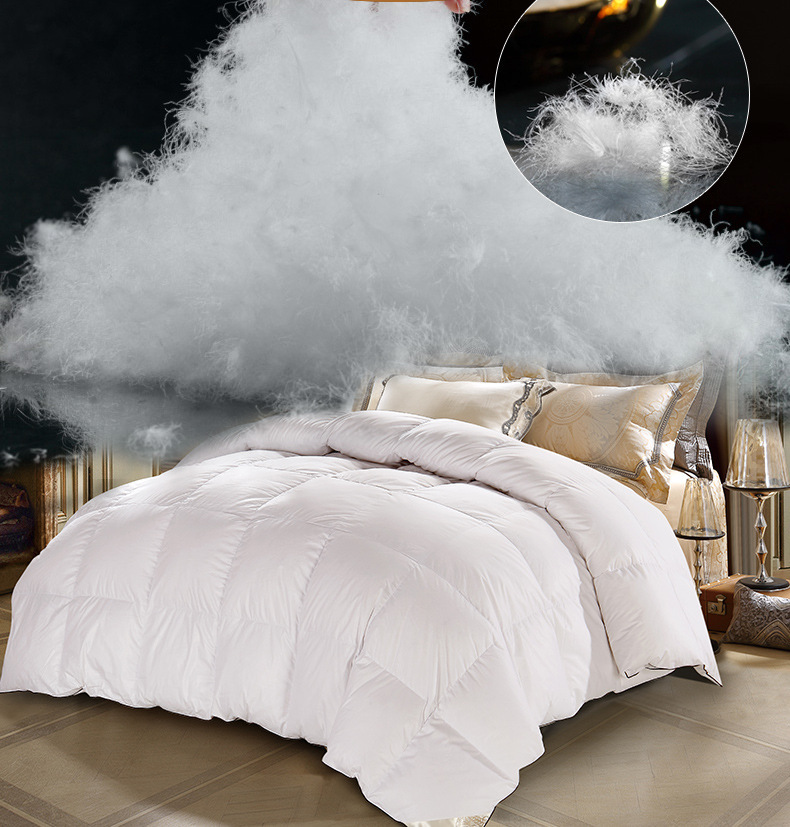 罗莱家纺羽绒被保暖加厚秋冬被子被芯罗莱白鹅绒珍品95%鹅绒.