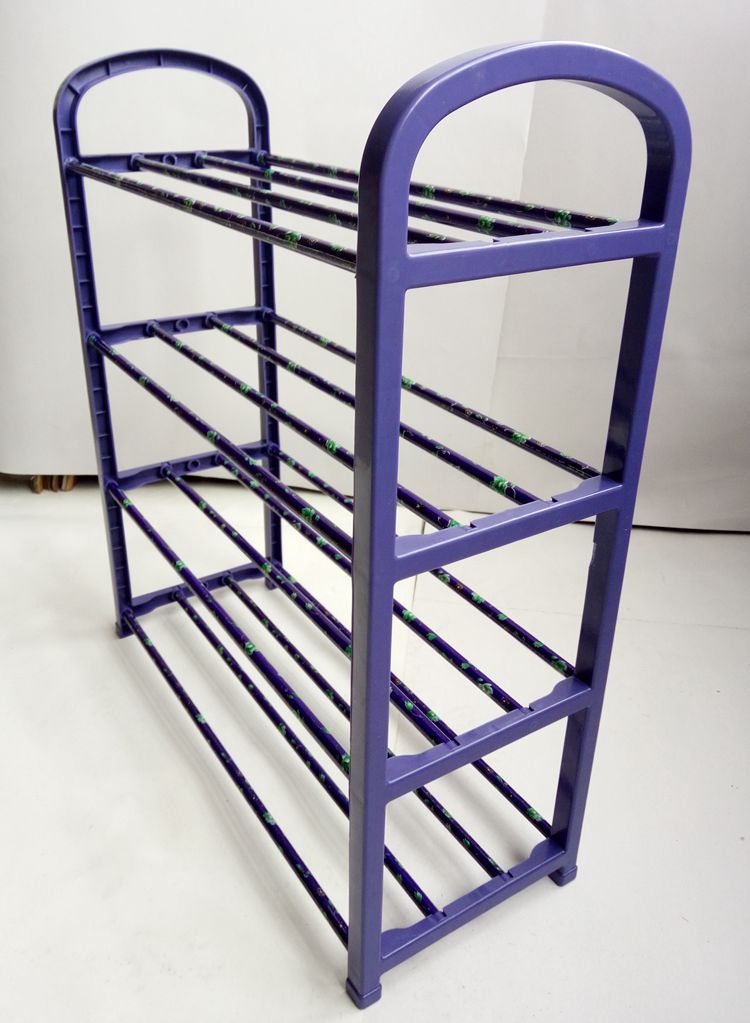 四层组合式鞋架简易多层置物架 花色宿舍塑料鞋架鞋柜收纳鞋架子