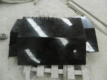 黑色安哥拉棕花岗岩条板 规格板 光面 火烧 台面板弧形定制