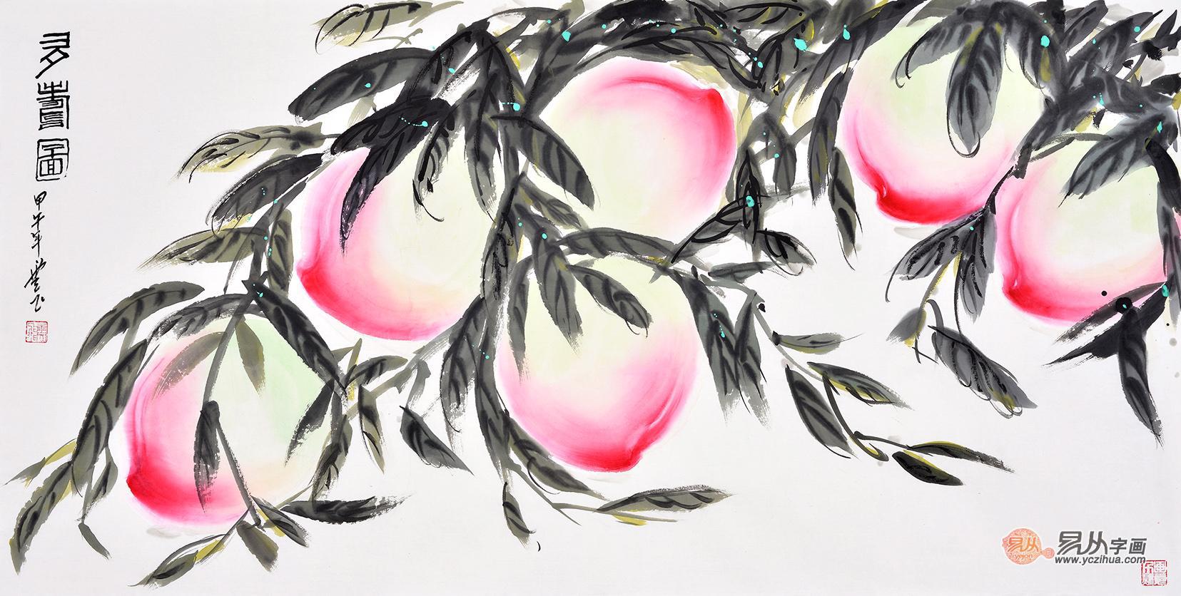 爷爷70大寿送什么礼物 名家寿桃图见者得福