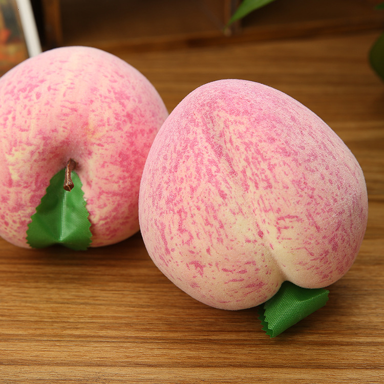 新款 幼儿园摆件道具仿真桃子 仿真水果蔬菜批发 人造泡沫水果