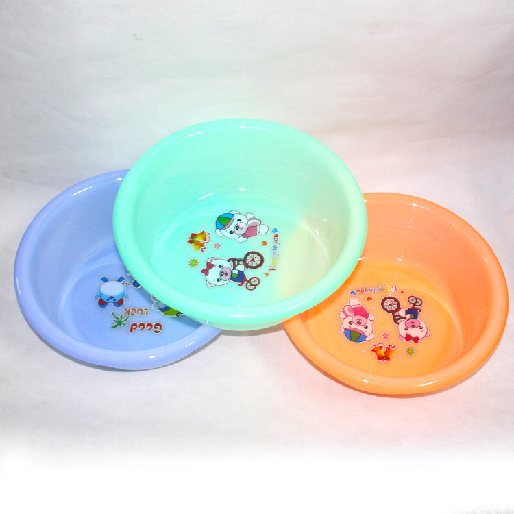 厂家批发 塑料脸盆 摔不破熟胶 36cm彩色洗脸盆十元三样爆款产品