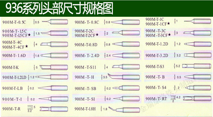 jrk高品质恒温936烙铁头 无铅环保烙