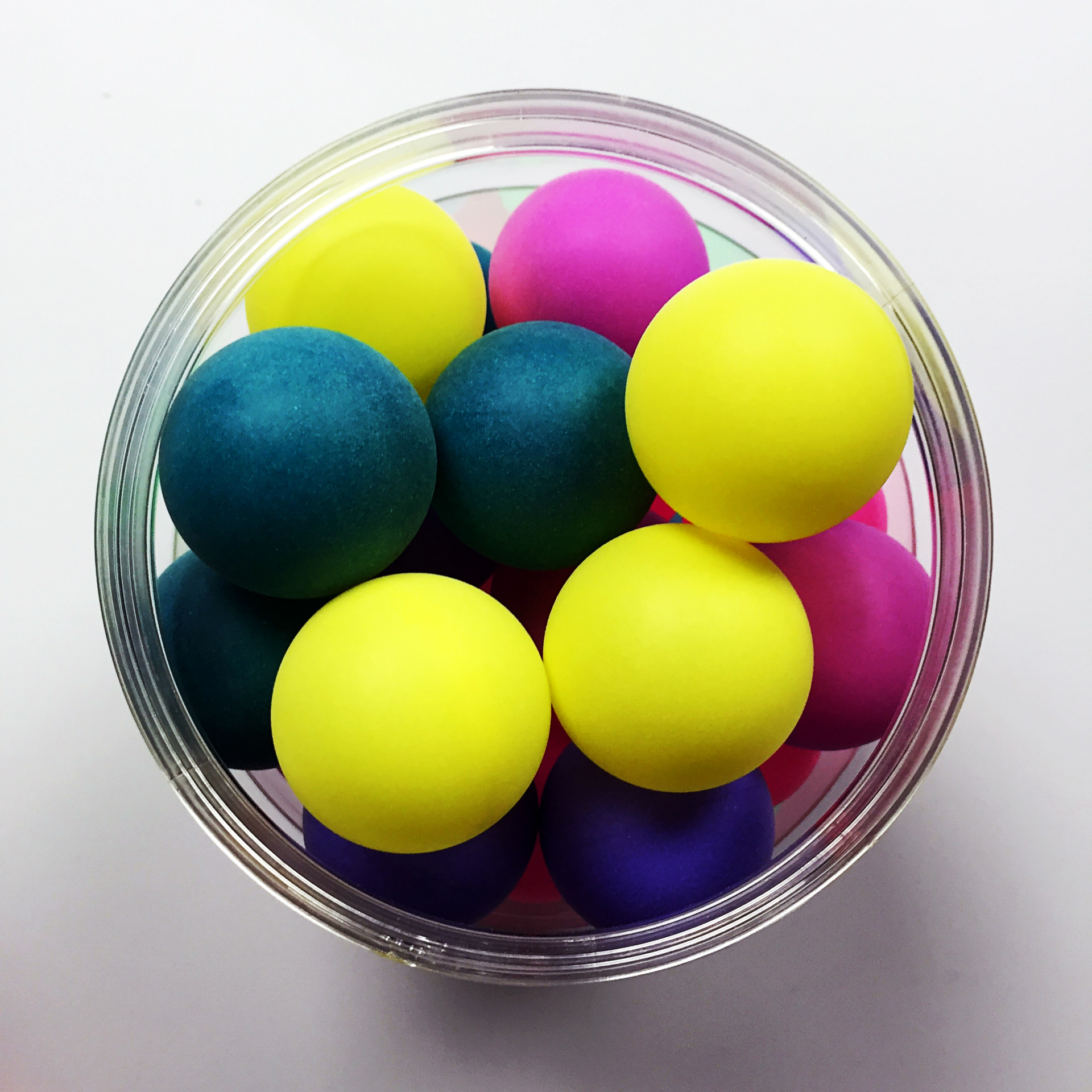 工厂直销威林顿彩色无缝40mm大乒乓球60个装塑料玩具球