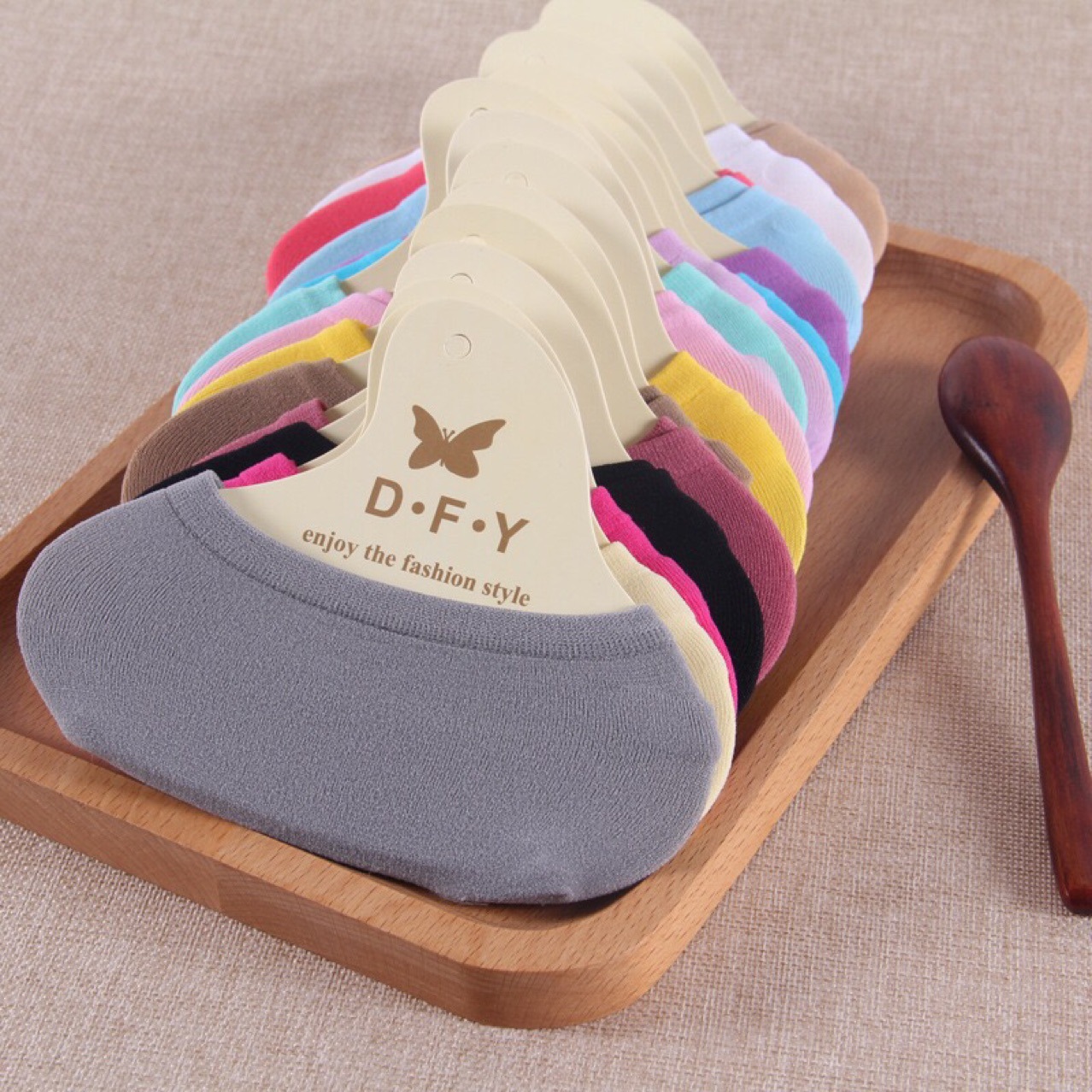 魔术袜 女士儿童带硅胶船袜 糖果色隐形袜