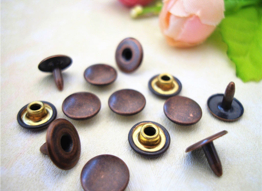 优质633 圆形金属四合扣 铜质子17mm面扣 公母扣 暗扣 急钮