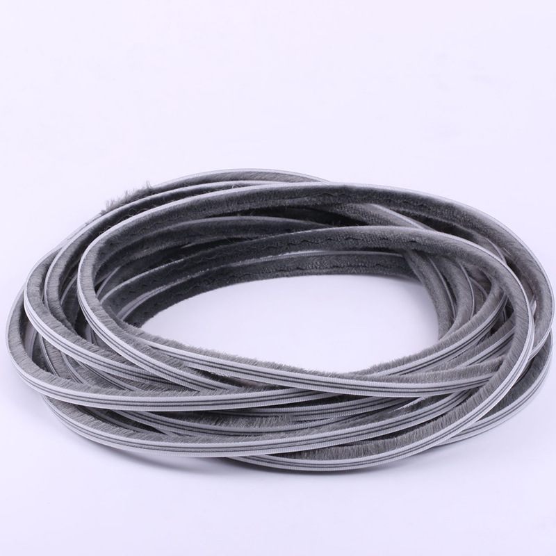 6*4卡槽型门窗毛条铝合金推拉窗防尘隔音防撞条硅化毛条工厂批发