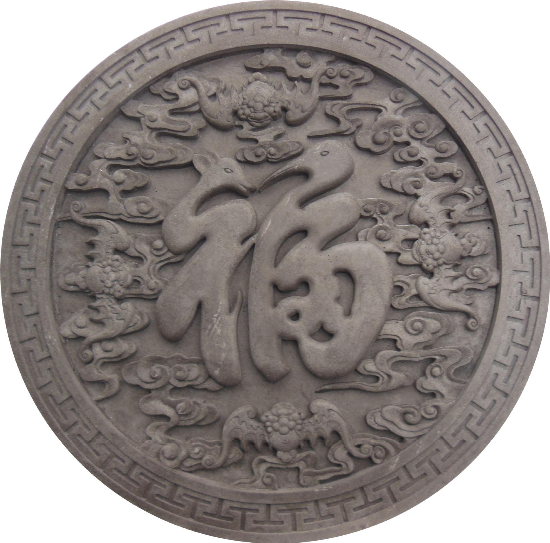 港华砖雕 新品厂价直销 鹤鹿同福 仿古建筑影壁照壁吉祥图案定制-景观