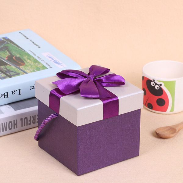 厂家直销圣诞节礼品盒 正方形盒子手提水果礼盒零食包装盒