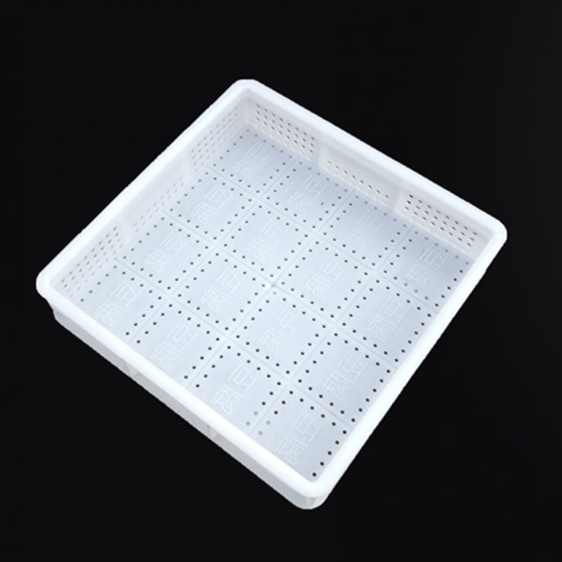 厂家长期批发 中号带字豆腐框 白色pp塑料豆腐框 豆制品加工筐