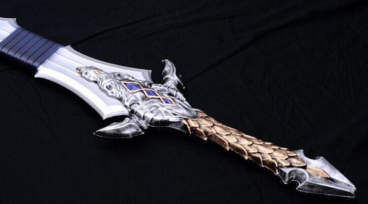 魔兽世界联盟cos洛萨之剑 龙爪莱恩国王1:1武器模型 pu道具剑玩具