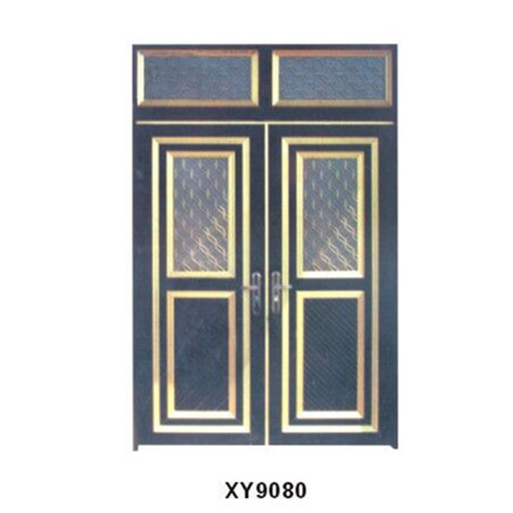 xy9080_1_ 新跃防盗门 铝合金门 入户进户门对开门 厂家供应 定制