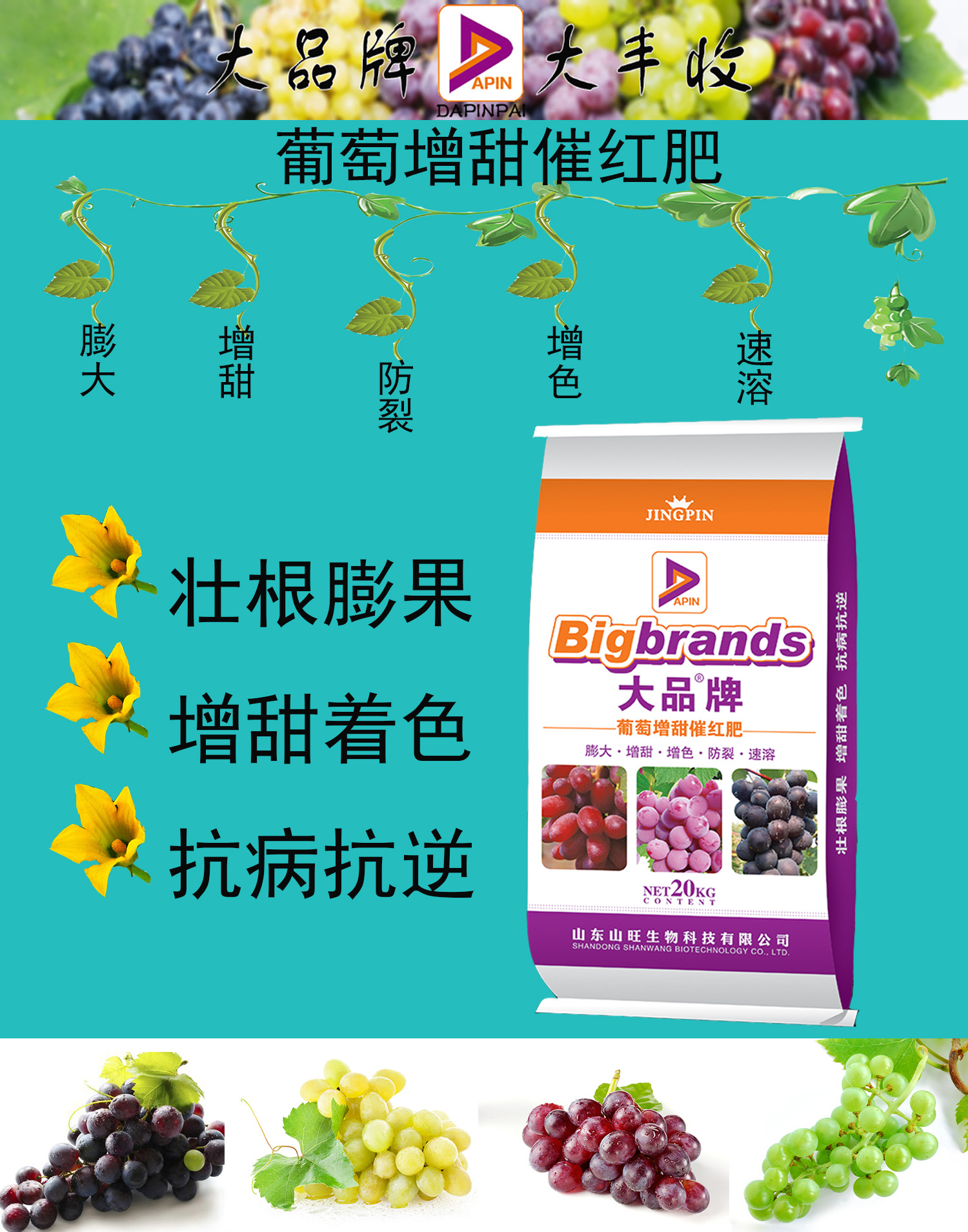 大品葡萄专用水溶肥