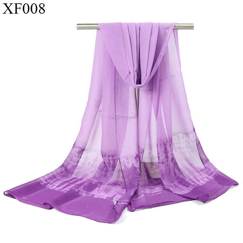 AliExpress Wish Amazon Cross-Border Scarf Wholesale New Gradient Color Chiffon Scarf Ladies Dance Silk Scarf