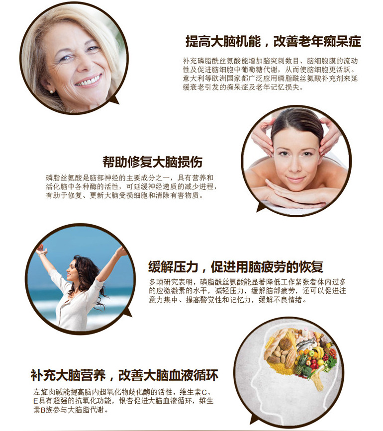 【诺然】50% 磷脂酰丝氨酸 ps50% 营养大脑 优质原料 包邮