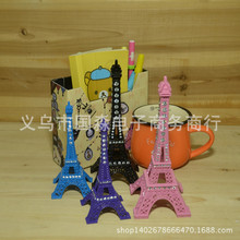 巴黎铁塔 法国巴黎埃菲尔铁塔彩色模型金属摆件桌面家居装饰工艺
