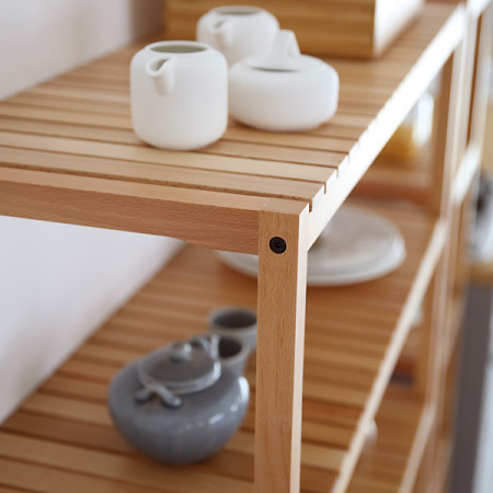 厨房三层榉木厨房木质置物架 方便拆装 木制品生产加工