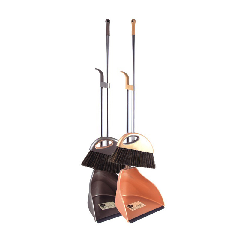 Wholesale Household Cleaning Daily Necessities Environmental Protection Plastic Broom Dustpan Combination Set 0119