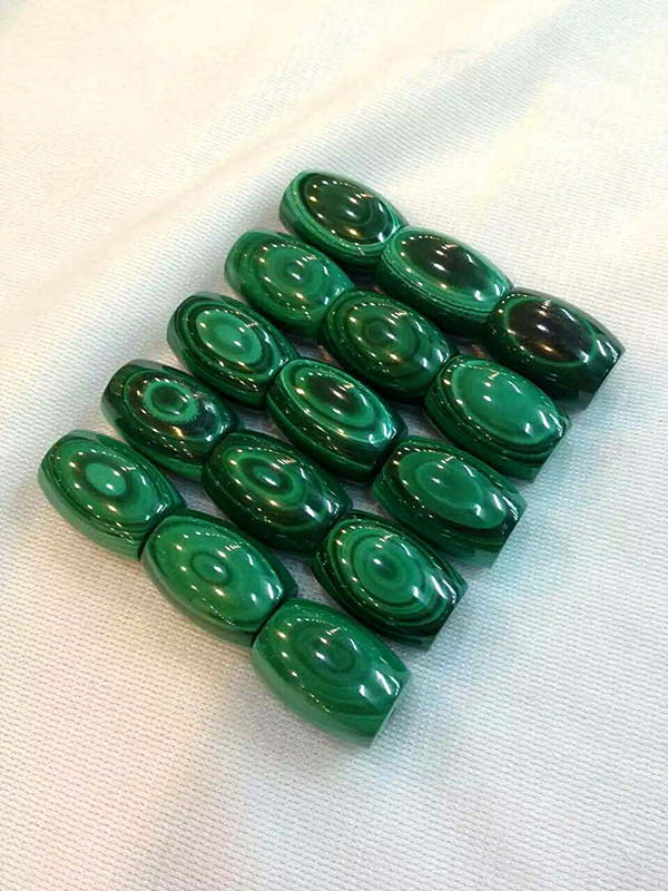 和顺佳宝石 纯天然孔雀石 七彩孔雀石 孔雀石桶珠半成品