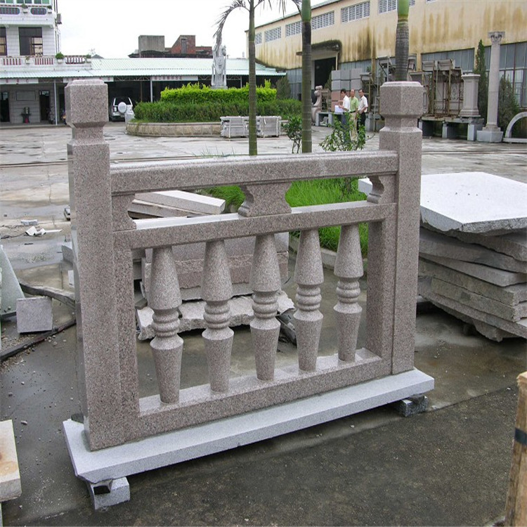 厂家批发汉白玉阳台柱石雕罗马柱大理石栏杆护栏定做园林建筑