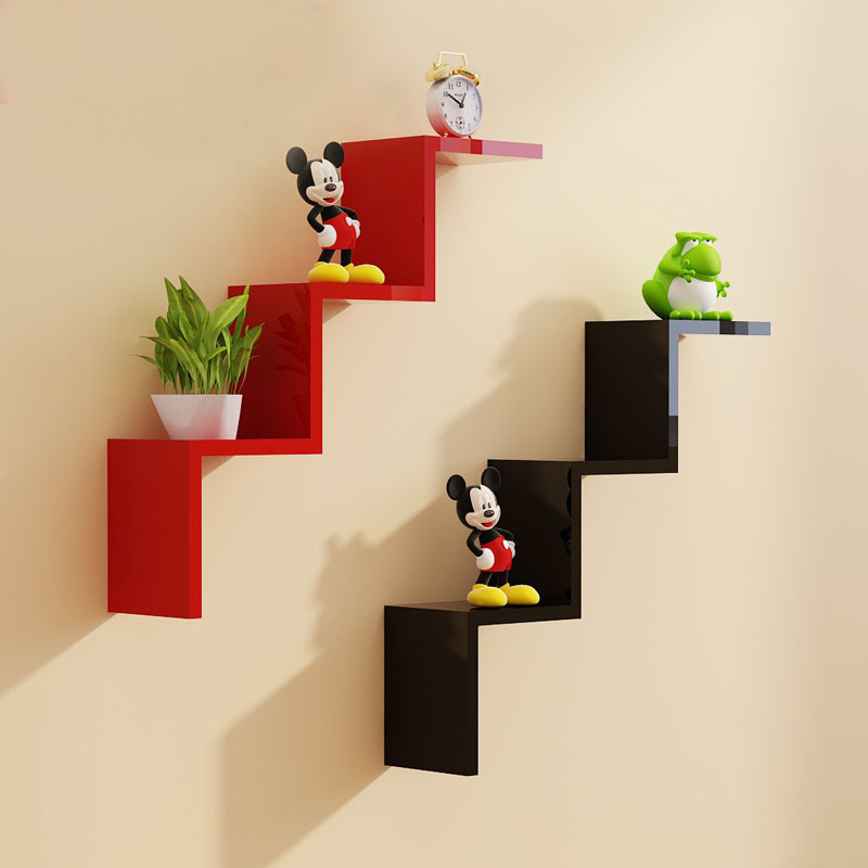 特价创意墙上小 font color=red>书架 /font> font color=red>梯形 