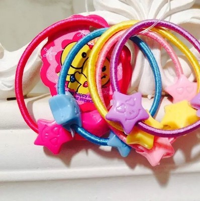 韩国可爱宝宝头绳女童发圈皮筋头饰品批发儿童卡通彩色发绳不伤发
