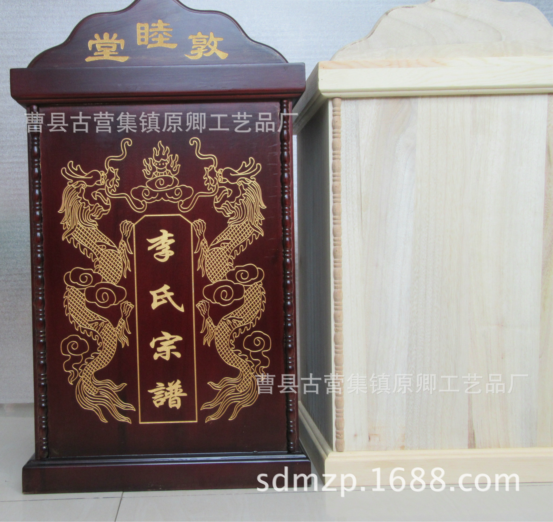 开榫子榫卯结构结实持久耐用防蛀虫香樟木家谱盒族谱箱子宗谱盒