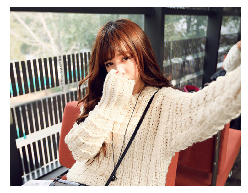 魅丝黛儿假发女长卷发空气刘海大波浪中齐刘海逼真韩国整顶假发套