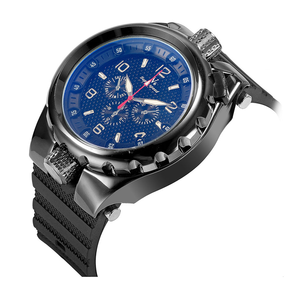 v6/superspeed品牌男表 时尚经典橡胶带石英腕表 一件代发 v0265