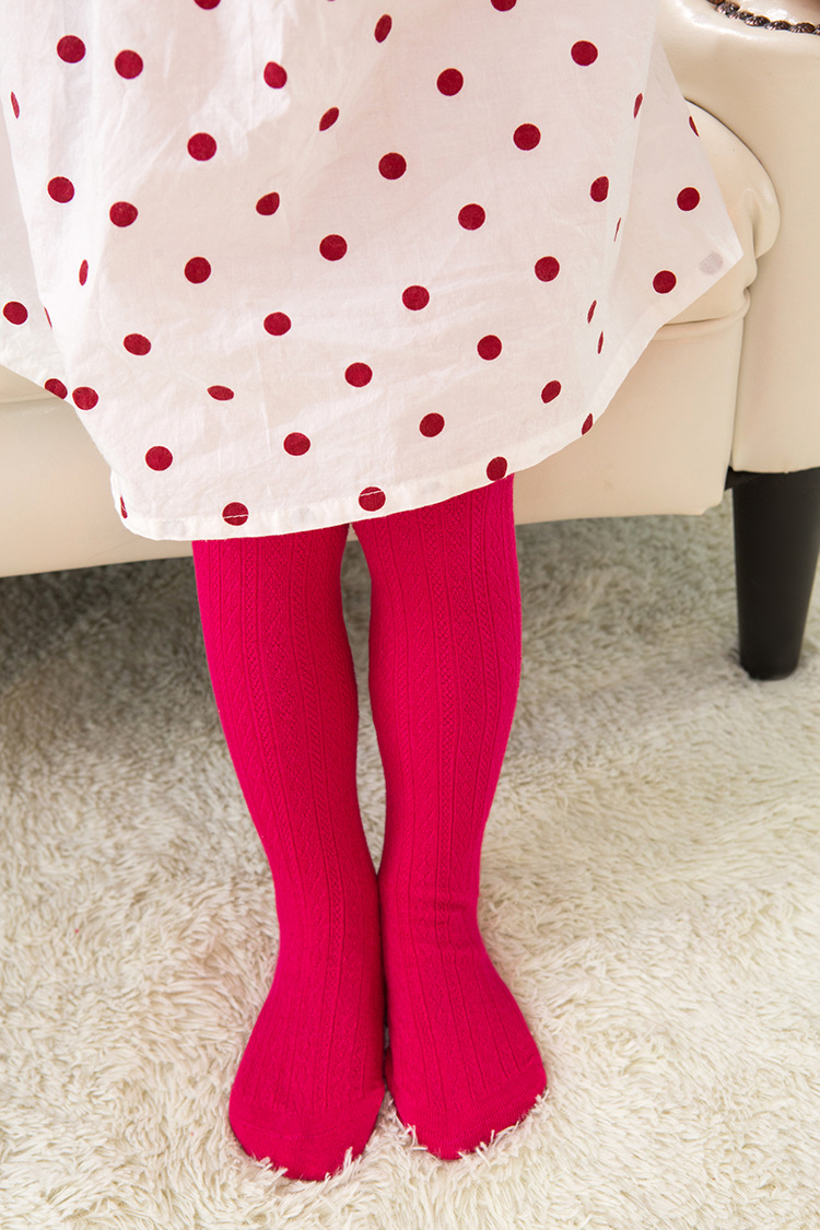 2016韩国新款儿童连裤袜纯棉女童糖果色