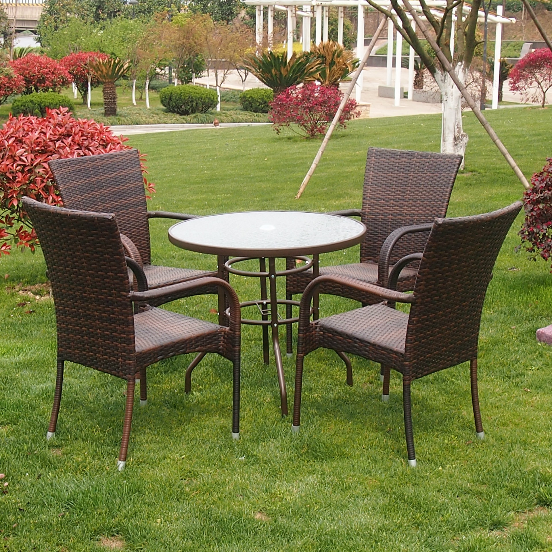 户外花园庭院别墅阳台草坪 咖啡奶茶屋餐厅室内外桌椅套装