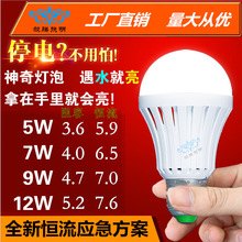 LED智能应急球泡灯自动充电应急球泡正白5W7W9W楼道专用厂家直销