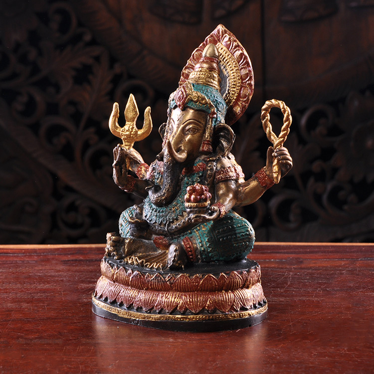 泰国进口工艺品铜质象摆件 象佛摆件批发4305