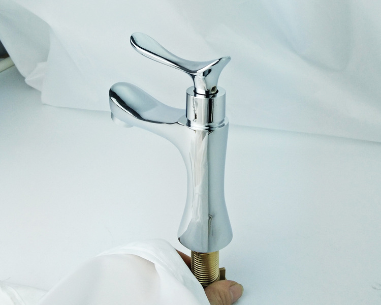 南安水龙头厂家 面盆单冷水龙头 全铜快开台盆水龙头