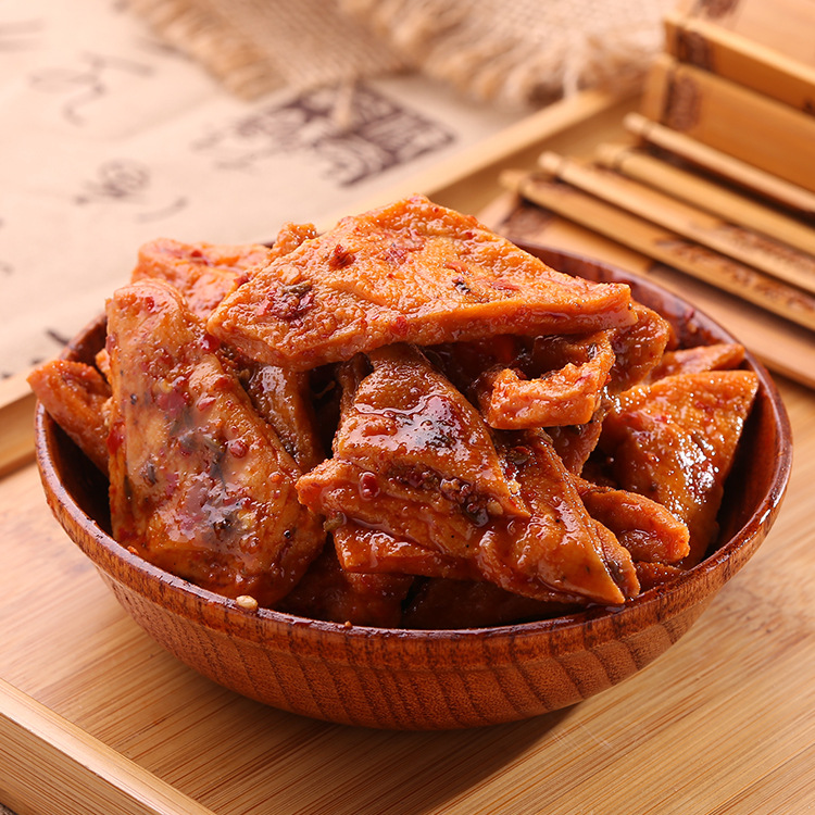 湖南辣风味豆干小吃 湘岳红油虎皮干 ktv办公室旅途休闲零食