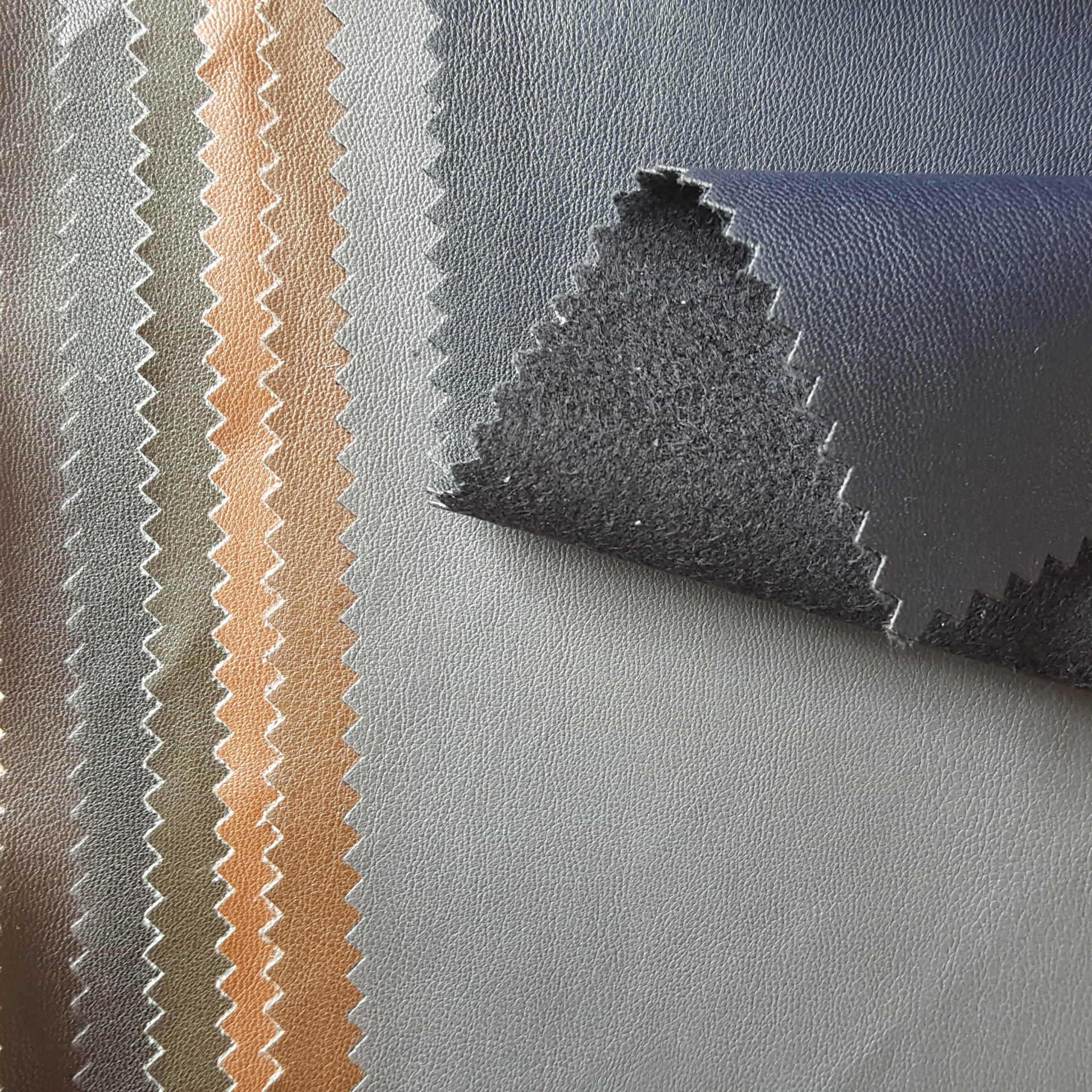 供应pu皮革面料 高档服装pu面料 夹克衫pu皮面料 高端皮裤pu面料