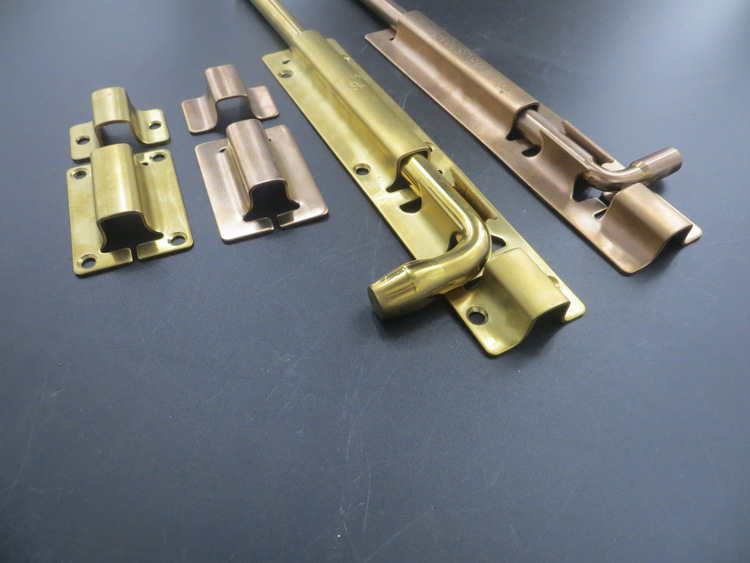 纯304不锈钢插稍弯头明插暗插 防盗门插门栓 镀钛金 玫瑰金