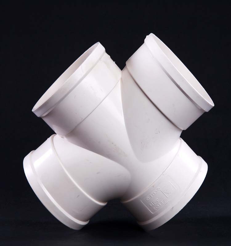 50 75 110 pvc排水管 平面四通 pvc水管管件配件 - 管件管材批发交易